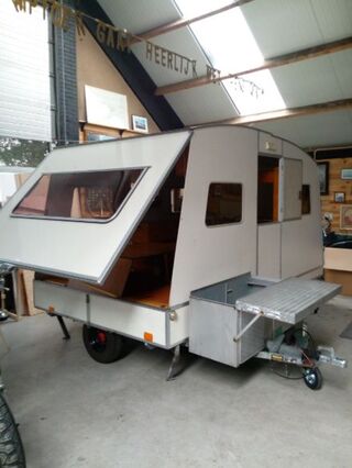 Retro vouw (klap) caravan, Rapido , Confort, Wit, jaren 70